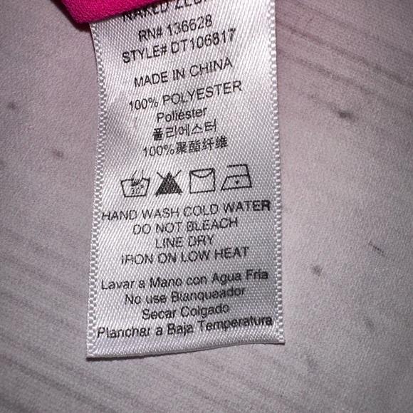 Naked Zebra Hot Pink Tank Top with Lining – Strappy Back | Size Small Summer - Picture 7 of 7